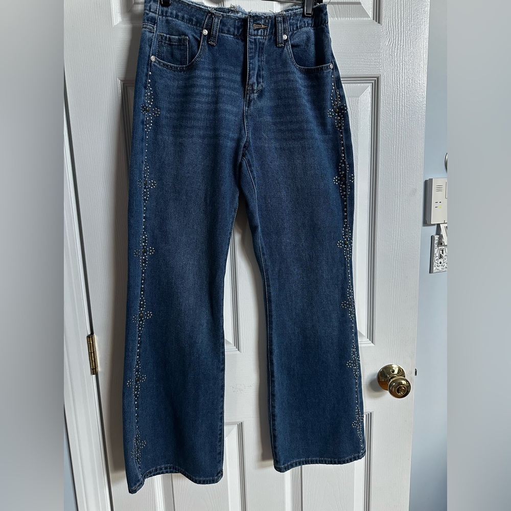 Embellished Blue Jeans